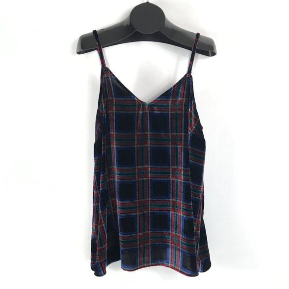 Torrid Sophie Velvet Swing Cami Women's Plus 2/2X Plaid Adjustable Party Holiday - Picture 1 of 10